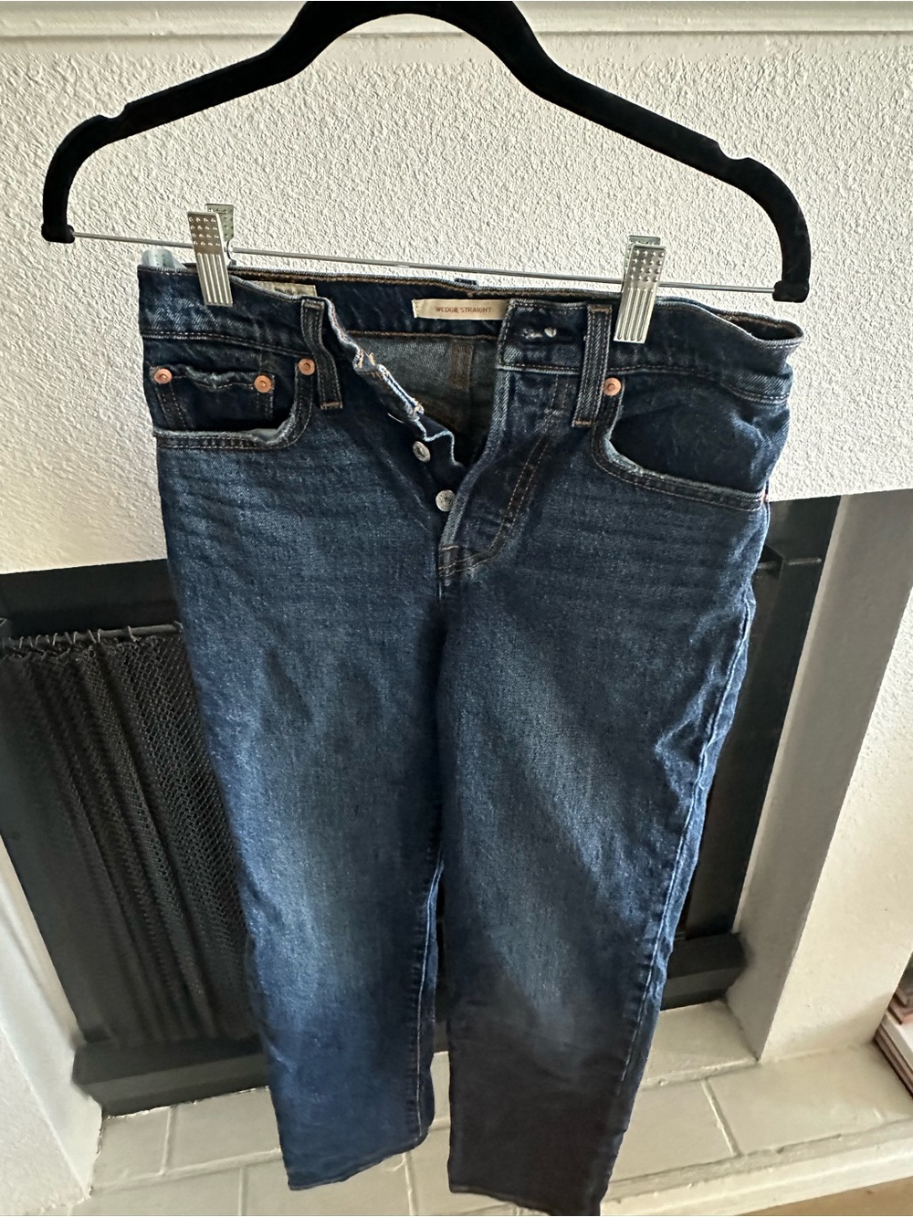 Levi's Straight Leg Jeans - Dark Blue Denim